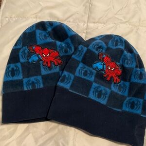 Kids Spider-Man Hero Checkered Beanie - Blue and Black